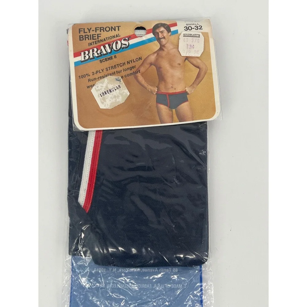Bravos Scene II Underwear Briefs Bikini Lot Small 30-32 Vintage 70s 3pk NOS
